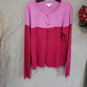 NYCO Women's sweater cardigan top size large New